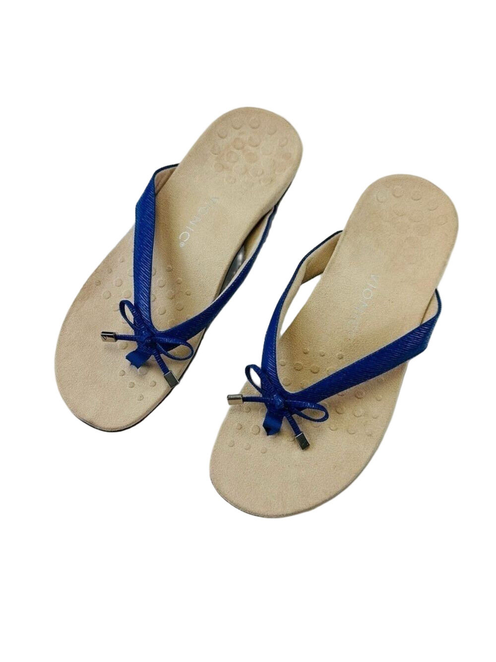 Vionic blue slip on sandal Womens Size 12 Royal Bella II comfort thong Orthotic
